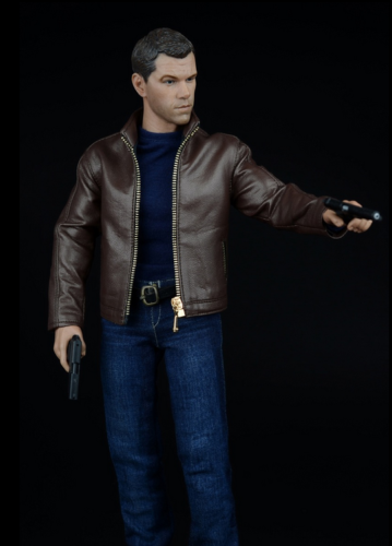 1/6 Male Sodier Clothes Agent PU leather Coat Suits Jeans Backpack for 12''  - Afbeelding 1 van 6