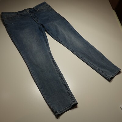 Seven7 Jeans Womens 14 Starlette Mid Rise Skinny Slightly Distressed Flap Pocket