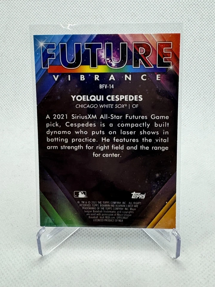 2021 Bowmans Best #BFV-14 Yoelqui Cespedes Future Vibrance Refractor - Image 2 of 2