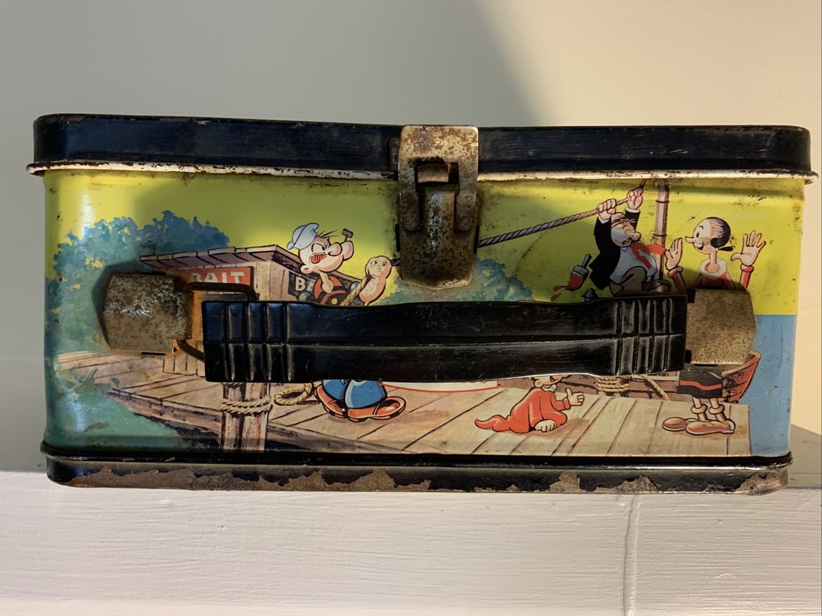 ポバイ POPEYE ブリキ ランチボックス 1964年製 ポバイ POPEYE ブリキ ランチボックス 1964年製