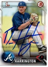 Drew Harrington Atlanta Braves 2016 Bowman Rookie Signed Card