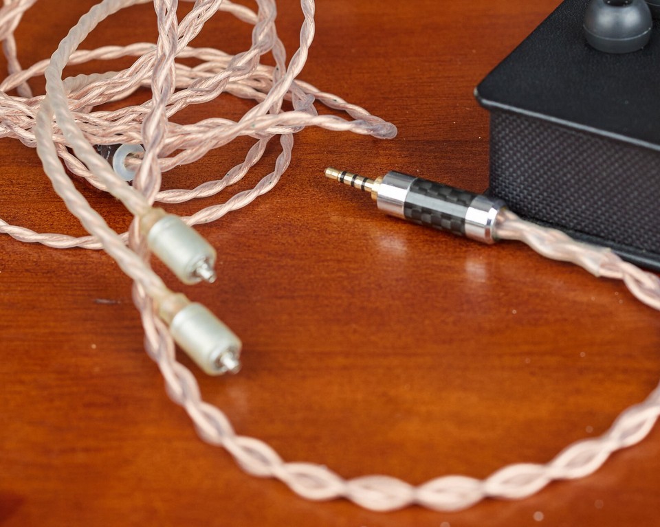 JVC HAFX850 Woodies IEM with 100+ Ted Allen Copper 2.5mm cable Wood