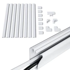 Cord Cover Raceway Kit Peel & Stick Channel With 10' Of Cable Hiders Includes Co