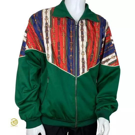 Gucci Homme Vert Multi Bomber Veste Alternative Icônes Ceintures Taille M Multicolore