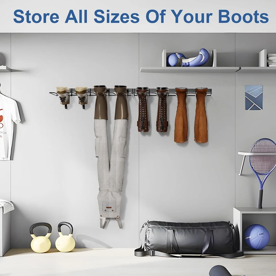 Zapatero colgante de metal resistente montado en la pared para botas altas, vaquero Foto 2 de 4
