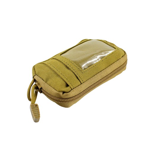 Tactical ID Cards Holder Belt Pouch Coin Purse Multi Pockets Wallet w/ Carabiner - Picture 13 of 13