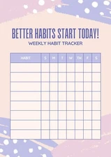Habits Tracker Spreadsheet Daily Weekly Goals Motivation Routine Digital PDF 028