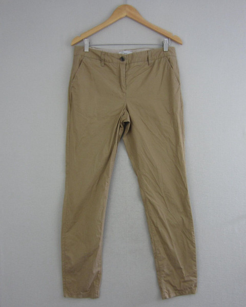 Next Pants Womens 10 Beige Slim Leg Chino Cotton Casual Smart Everyday Stretch