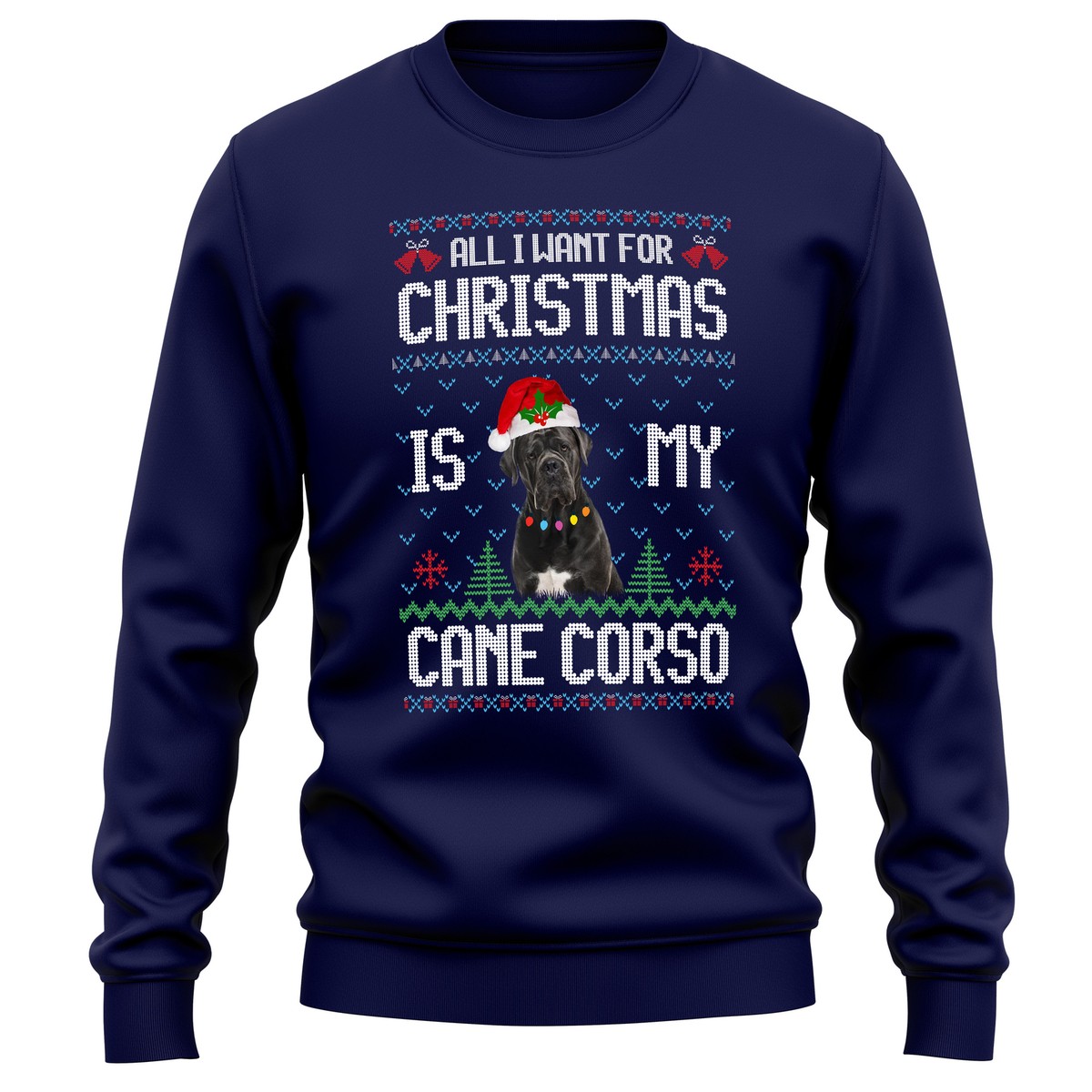 Christmas Cane Corso Sweatshirt Adults Dog Owner Men and Women dog pet 