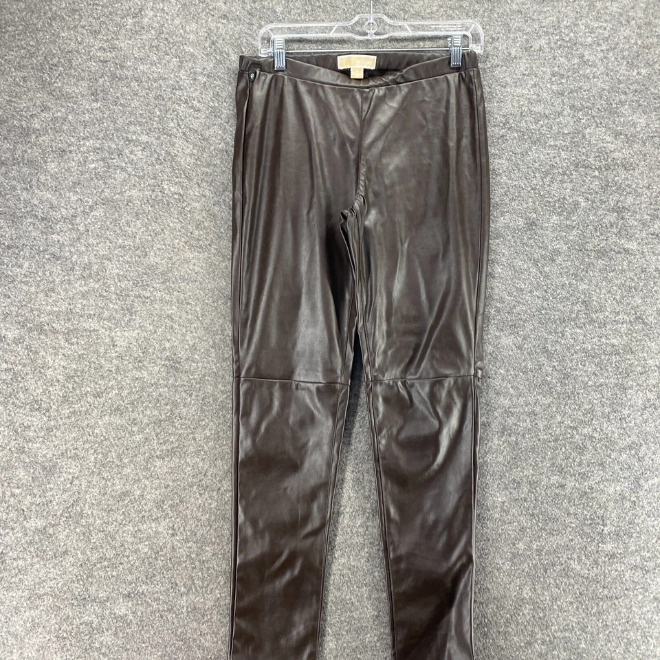 Michael Kors Pants Women 8 Black Mid Rise Flat Front Skinny Pull On Chino Casual - Image 3 of 4