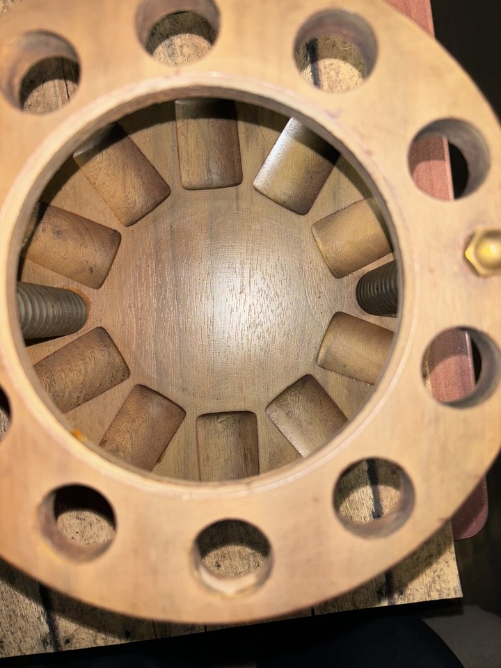 Vintage Wood Smoking Pipe Rack Stand Holder 10 Slots & Airtight Blend