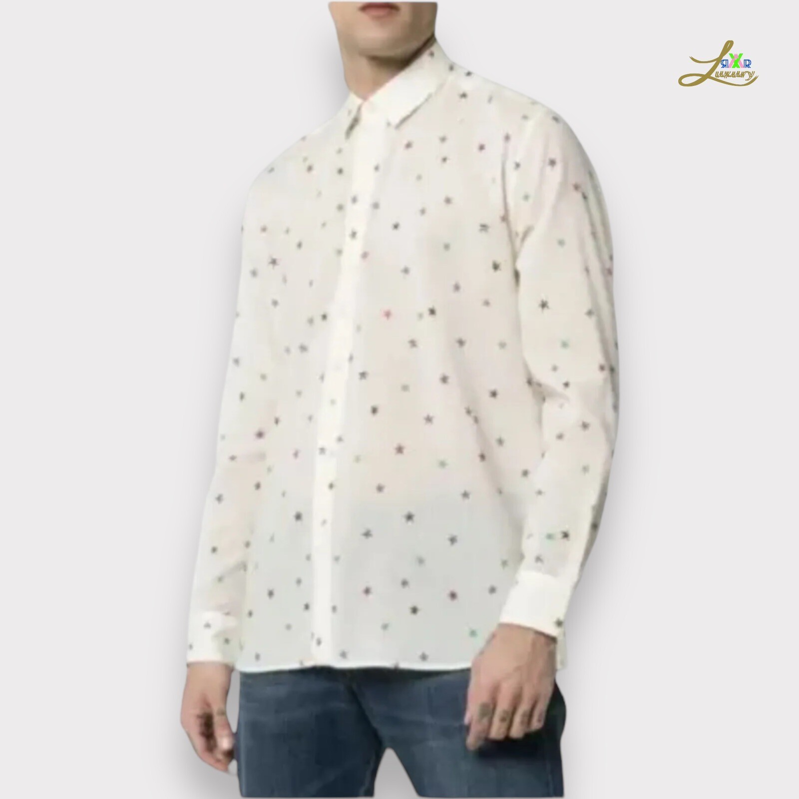 Camicia Saint Laurent stampa stelle taglia 41