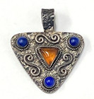 925 Sterling  Silver citrine lapis  Pendant — photo 3