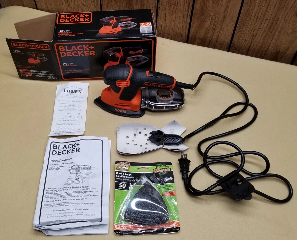 How To Use The BLACK DECKER 55W Corded Mouse Sander