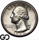 1932-S Washington Quarter *Key Date, Scarce in MS* Nice Gem BU++