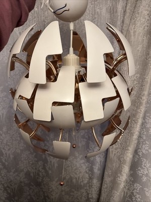 IKEA 14'' 35cm Todessternleuchte weiß/kupfer/roségold