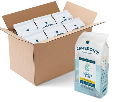 Cameron's Cold Brew Ground Coffee, 12oz Bags, Pack of 6 - Smooth & Rich Flavor