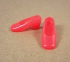 Francie Square toe Shoes neon red orange vtg Mattel 70s Korea