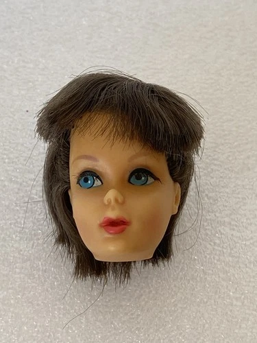 Vintage BARBIE Doll HAIR FAIR Brunette - HEAD Replacement Only Mattel 1966 Japan