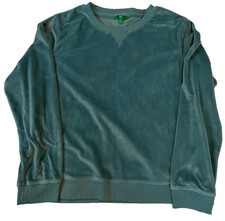 Damska bielizna nocna DIP Turkusowa flanelowa Piżama Bluza Top, Rozmiar XL, EUC