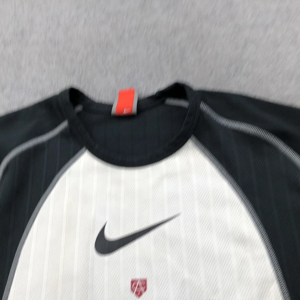Camisa Nike Para Hombres XL Negra Blanca Rendimiento Raglán NikeFIT Código de Área Béisbol Foto 4 de 4