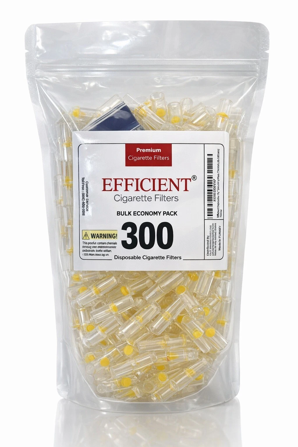 EFFICIENT 300 Bulk Disposable Cigarette Filters