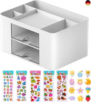 Schreibtisch Organizer mit Schubladen, Multifunktionaler Platzsparendes Desk