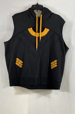 Marvel x Her Universe Women's Luke Cage Sleeveless Hoodie Black Yellow Sz 2 2X