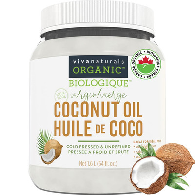 Organic Coconut Oil, 54 Fl Oz   Unrefined, Cold-Pressed Extra Virgin Coconut Oil
