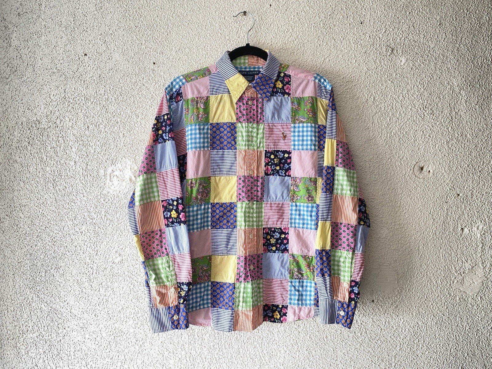 RALPH LAUREN MIX PATTERN PATCHWORK COTTON SHIRT 1… - image 1