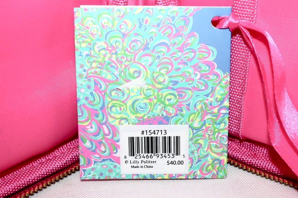 LILLY PULITZER Wild Confetti Folio 12" x 10" Rosa Amarillo Azul Floral 154713 Foto 2 de 4