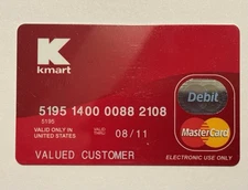K-Mart Vintage Debit Card Expired In 2011 Unsigned Sears