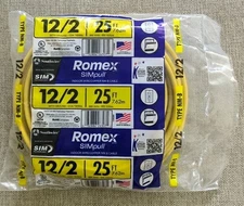 New For Parts. 10 FT. Romex SIMpull 12-2 w/ Ground Indoor Wire Copper NM-B Cable