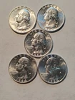 Lot of 5 🔥1964 P&D Washington Silver Quarters 🔥AU/BU (4-D/1-P) #W1