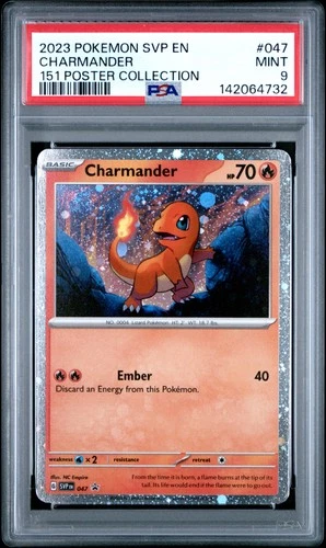 142064732 Charmander 2023 Pokemon Scarlet Violet 151 Promo - SVP EN #047 PSA 9