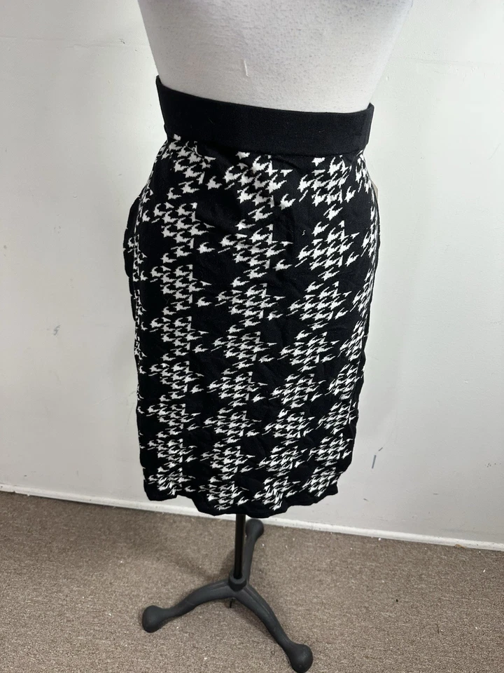 Ny Collection Women’s Black White Color 100% Cotton Skirt Size L - Image 2 of 4