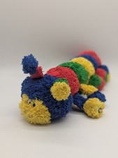 Vintage 2000s Y2K Baby Boyd's Primary Colors Colorblock Catapillar Plush