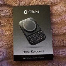 Clicks Power Keyboard CP-1000 Bluetooth Backlit Magnetic Built-In Battery Black