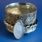925 Silver Rainbow Moonstone Spinner Handmade Woman Gift Ring Size 11 Ck149
