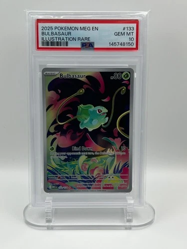 2025 MEGA EVOLUTION BULBASAUR 133/132 IR HOLO NM PSA 10