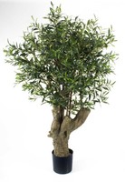 artplants Kunstbaum Olivenbaum Kunstpflanze Kaholo, Kunststamm, Crossdoor, 140Cm