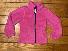 1989 Place Girls Size 5/6 Pink Fleece Full Zip Up Jacket w/ Pockets