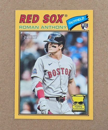 2026 Topps Heritage Baseball Roman Anthony Dark Yellow Rookie Card #86