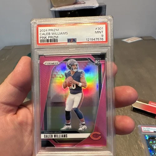 2024 Panini Prizm Caleb Williams Pink Prizm Rookie #301 PSA 9 Chicago Bears