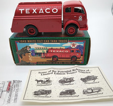1996 Vintage ERTL Bank W Key Texaco 1949 White Tilt Cab Tank Truck 1886 NIB