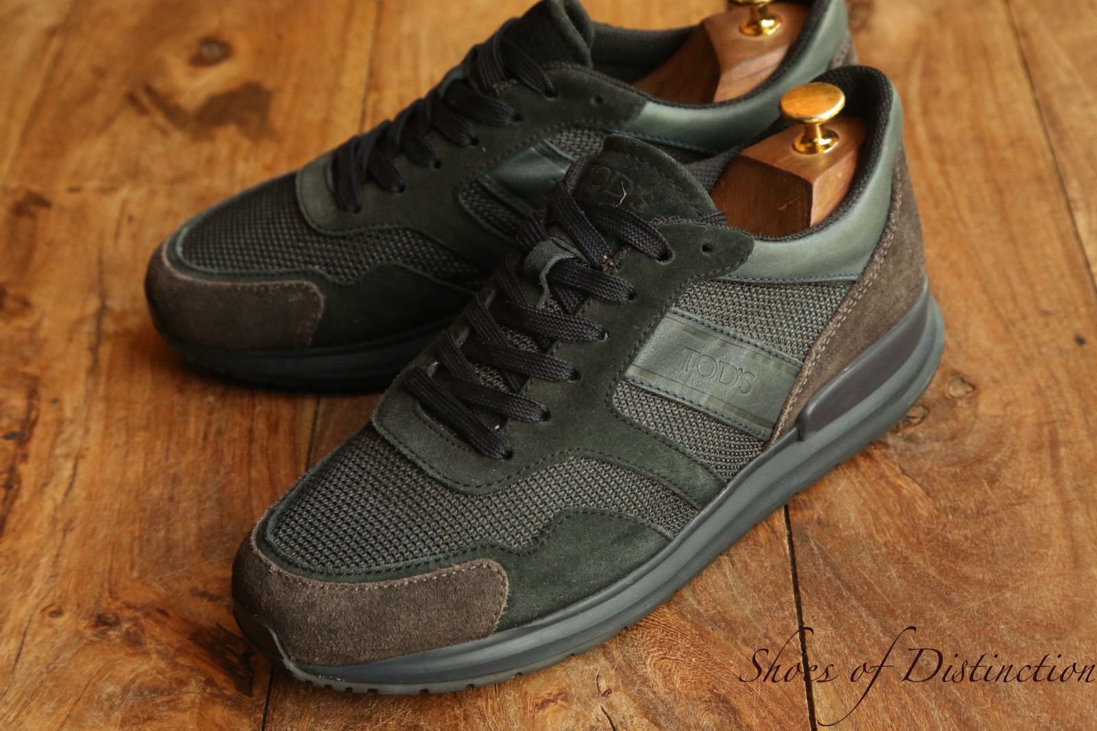Tod's Tods Turquesa Gamuza Cuero Zapatos Entrenadores Tenis Hombre UK 6.5 US 7.5