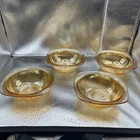 1929-39~4Depression Glass~Floragold~Louisa Jeanette~Iridescent Berry Bowls