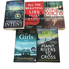 Crime Thriller Books Bundle X 5 Paperbacks Suspense Fiction Mixed Authors