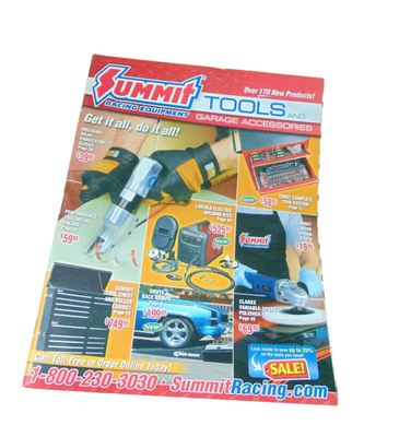 #ad Summit Racing Equipment 2008 Tools and Garage Accessories Catalog $11.40