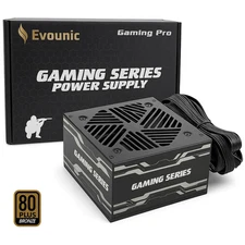 Evounic Gaming Desktop PC Non-Modular PSU 800W 80+ Bronze ATX Power Supply